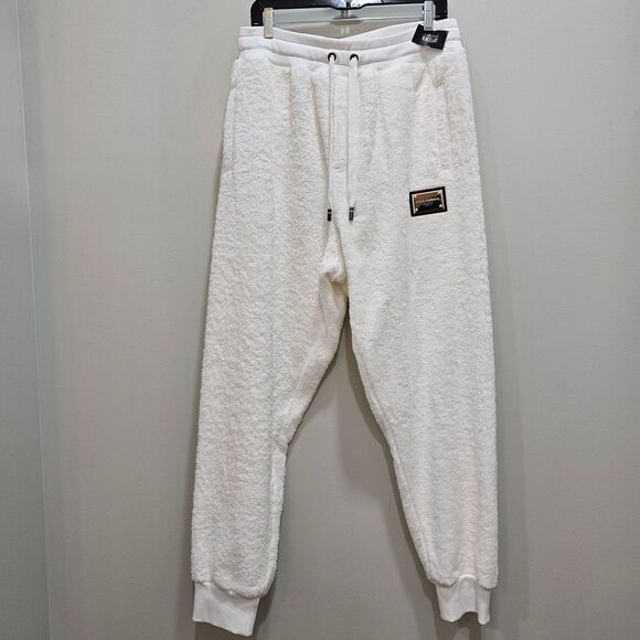 Dolce & Gabbana White Sherpa Joggers - Picture 1 of 9